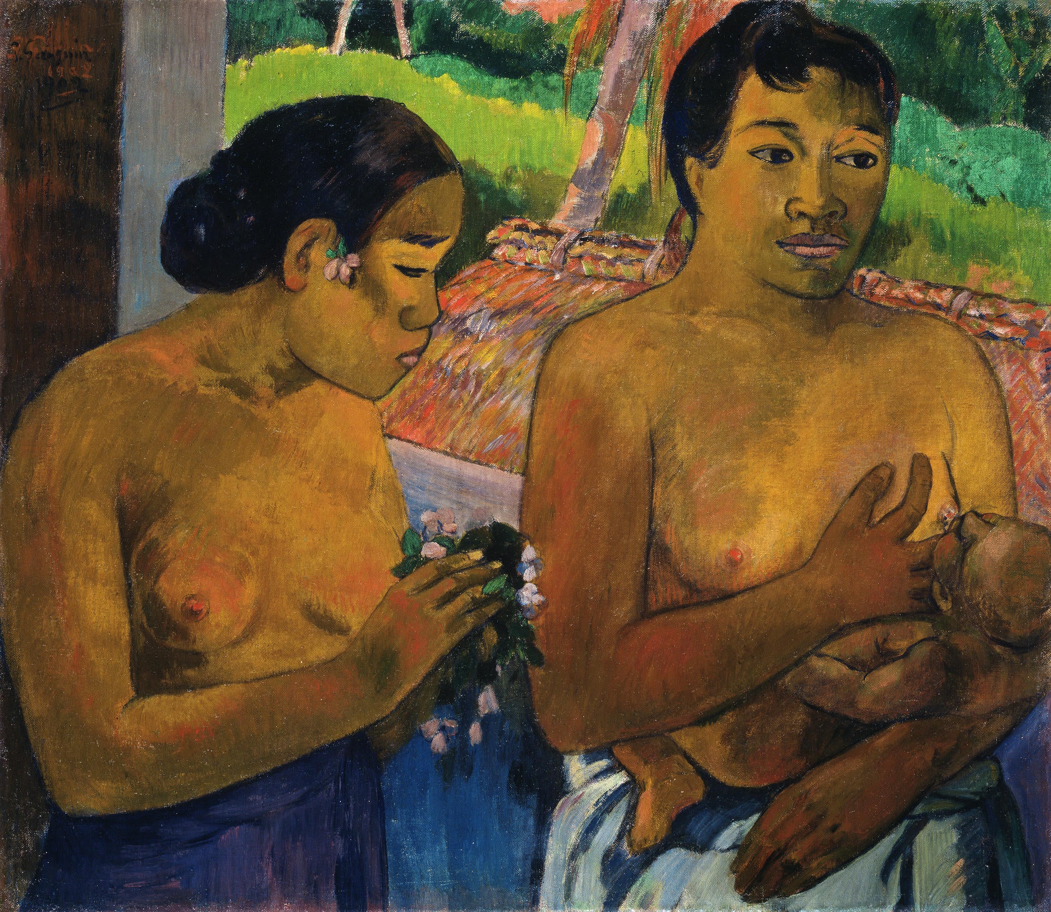 Reproduction du tableau « L'Offrande - Paul Gauguin » par Alpha Reproduction en peinture à l’huile