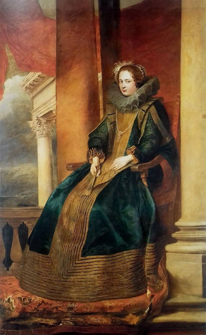 Retrato de uma mulher genovesa sentada - Antoine van Dyck