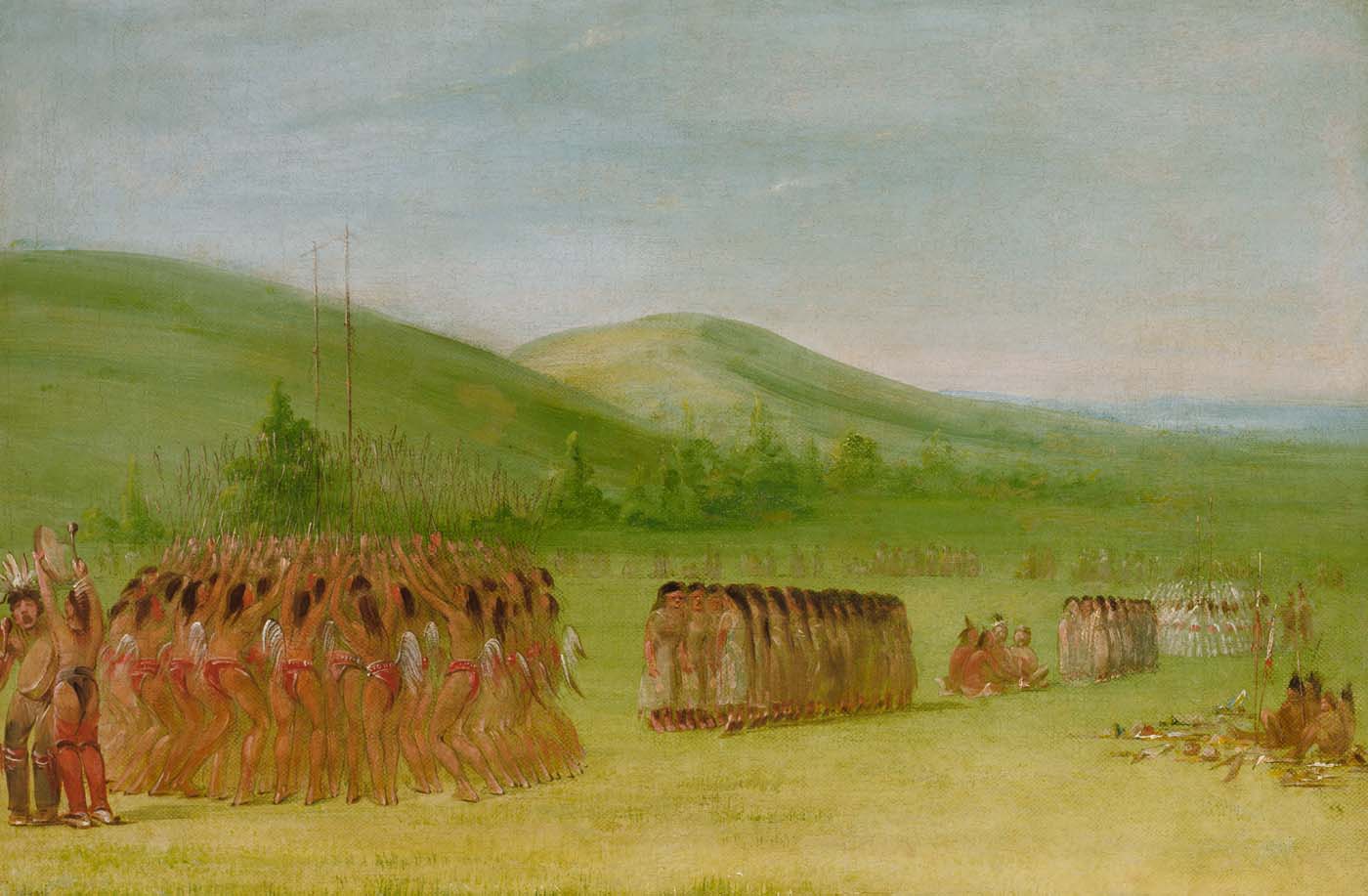 Danse de balle, Choctaw - George Catlin