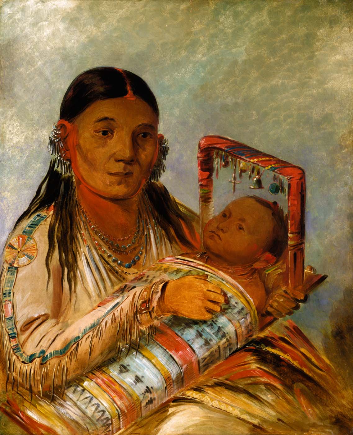 Chée-ah-ká-tchée, épouse de Nót-to-way - George Catlin