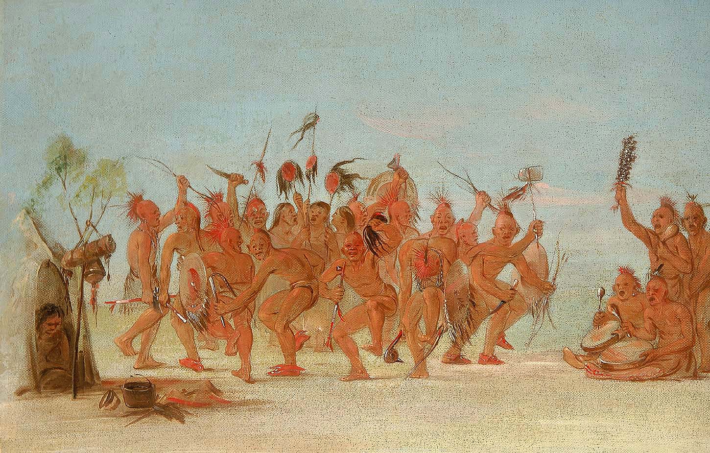 Dansez sur le sac de médecine des braves - George Catlin