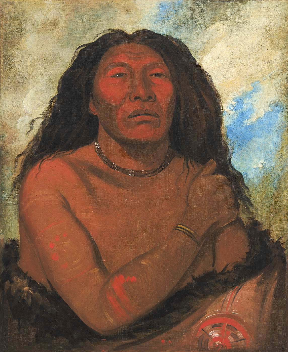 Duhk-gits-o-ó-see, Ours Rouge, un guerrier distingué - George Catlin