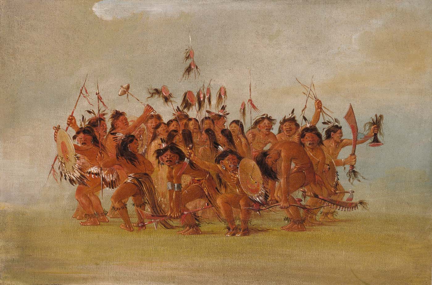Danse du scalp, embouchure de la rivière Teton - George Catlin