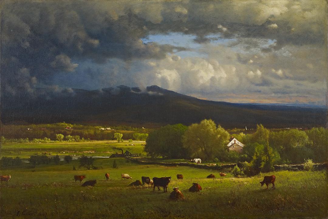 Coucher de soleil sur la rivière - George Inness