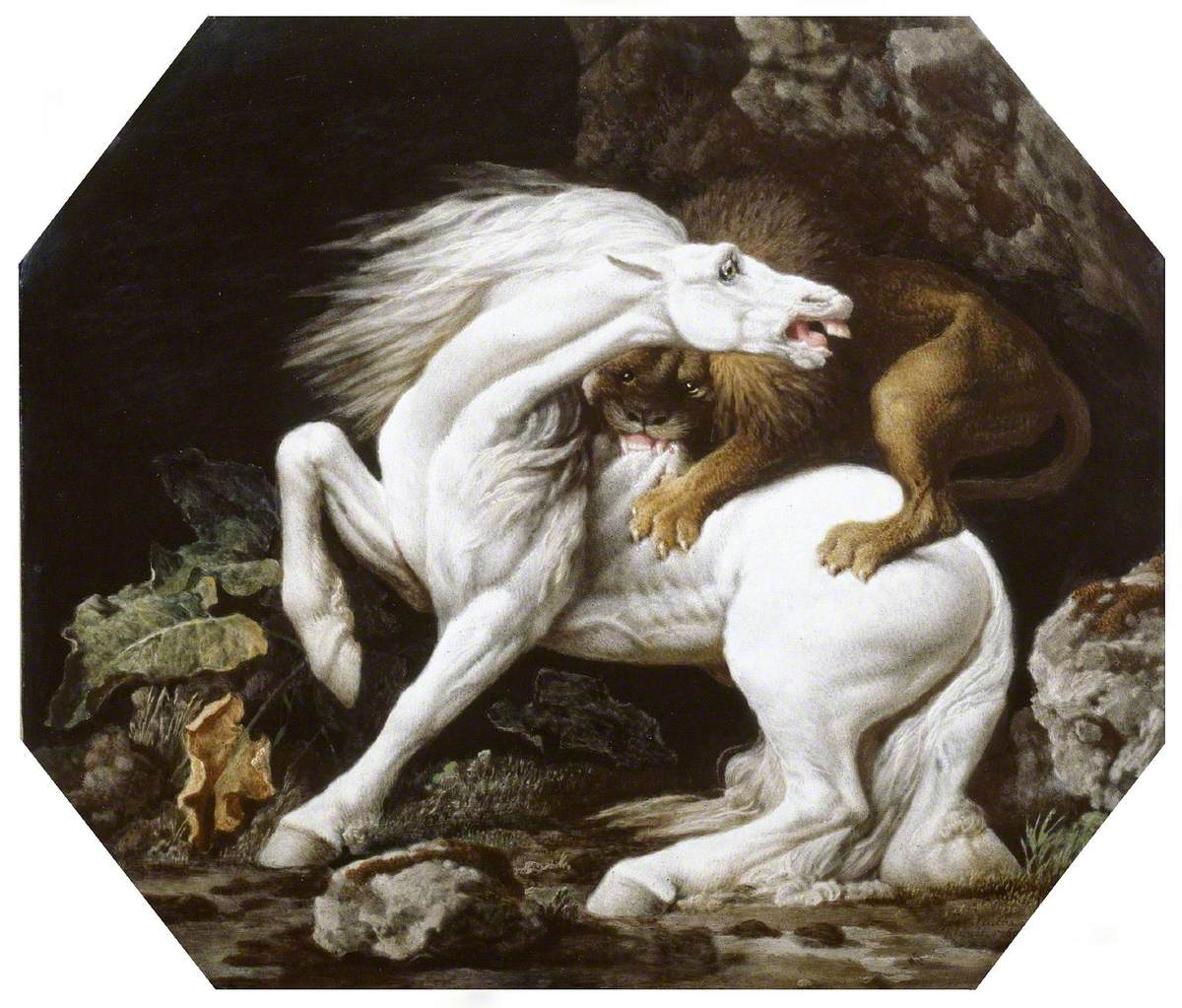 Cheval attaqué par un lion - George Stubbs