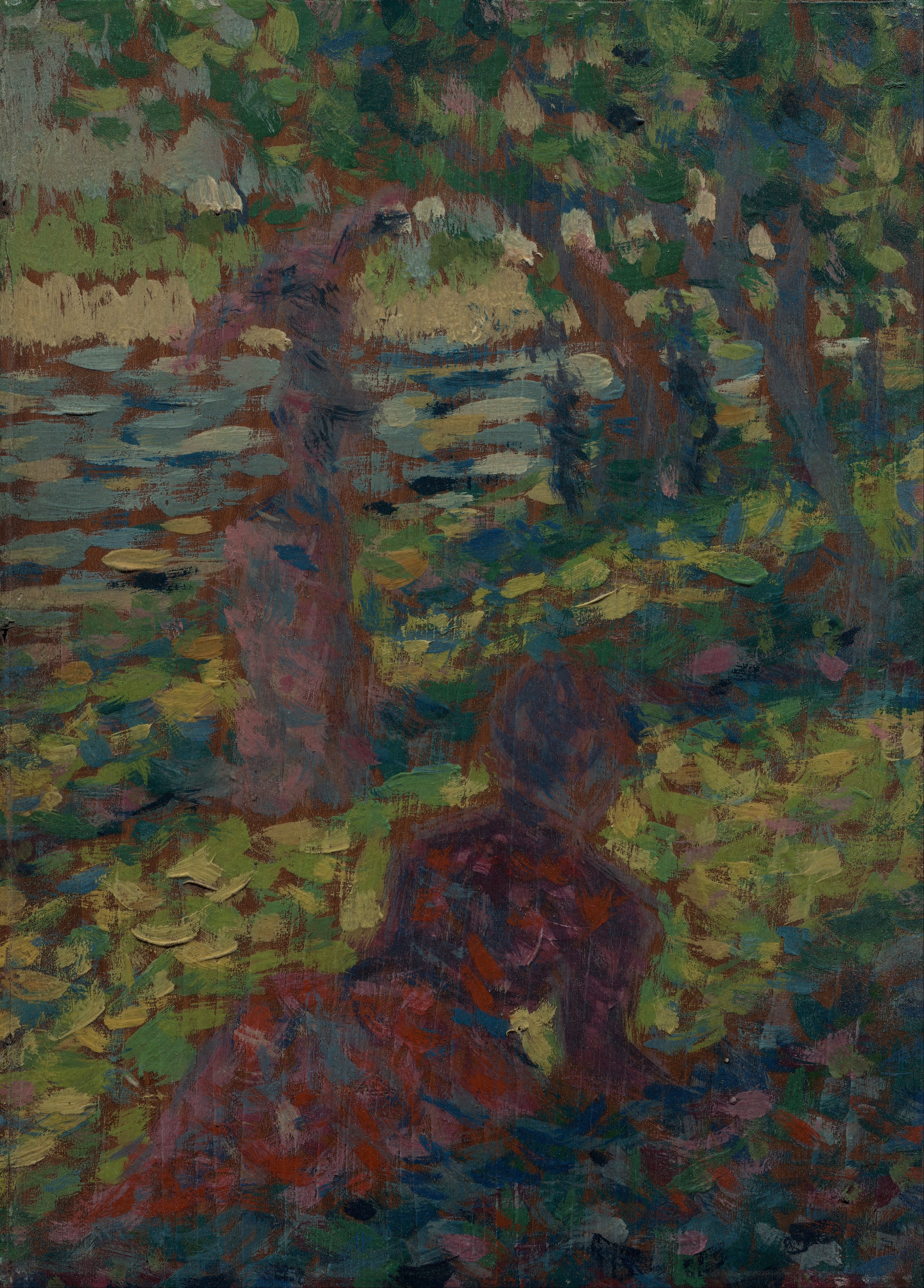 Reproduction du tableau « Femme dans un parc - Georges Seurat » par Alpha Reproduction en peinture à l’huile