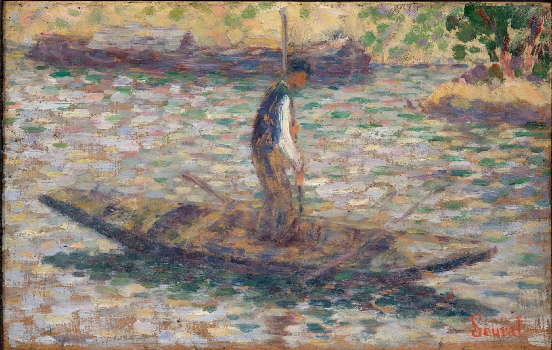 Reproduction du tableau « Un pêcheur - Georges Seurat » par Alpha Reproduction en peinture à l’huile