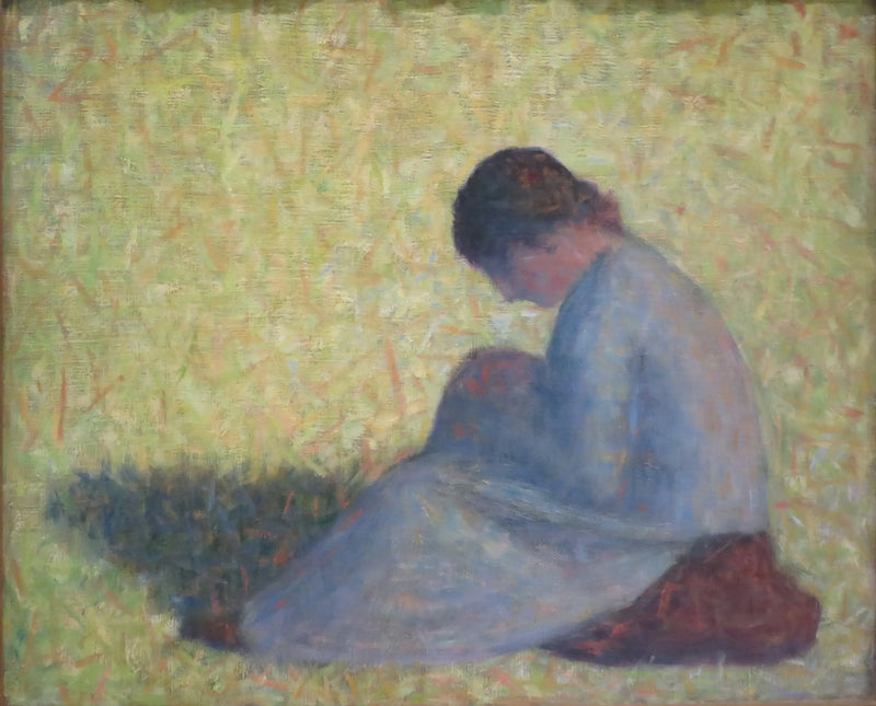 Camponesa sentada na grama - Georges Seurat