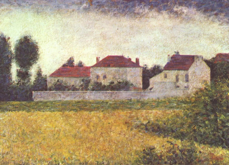 Cidade de Avray, casas brancas - Georges Seurat