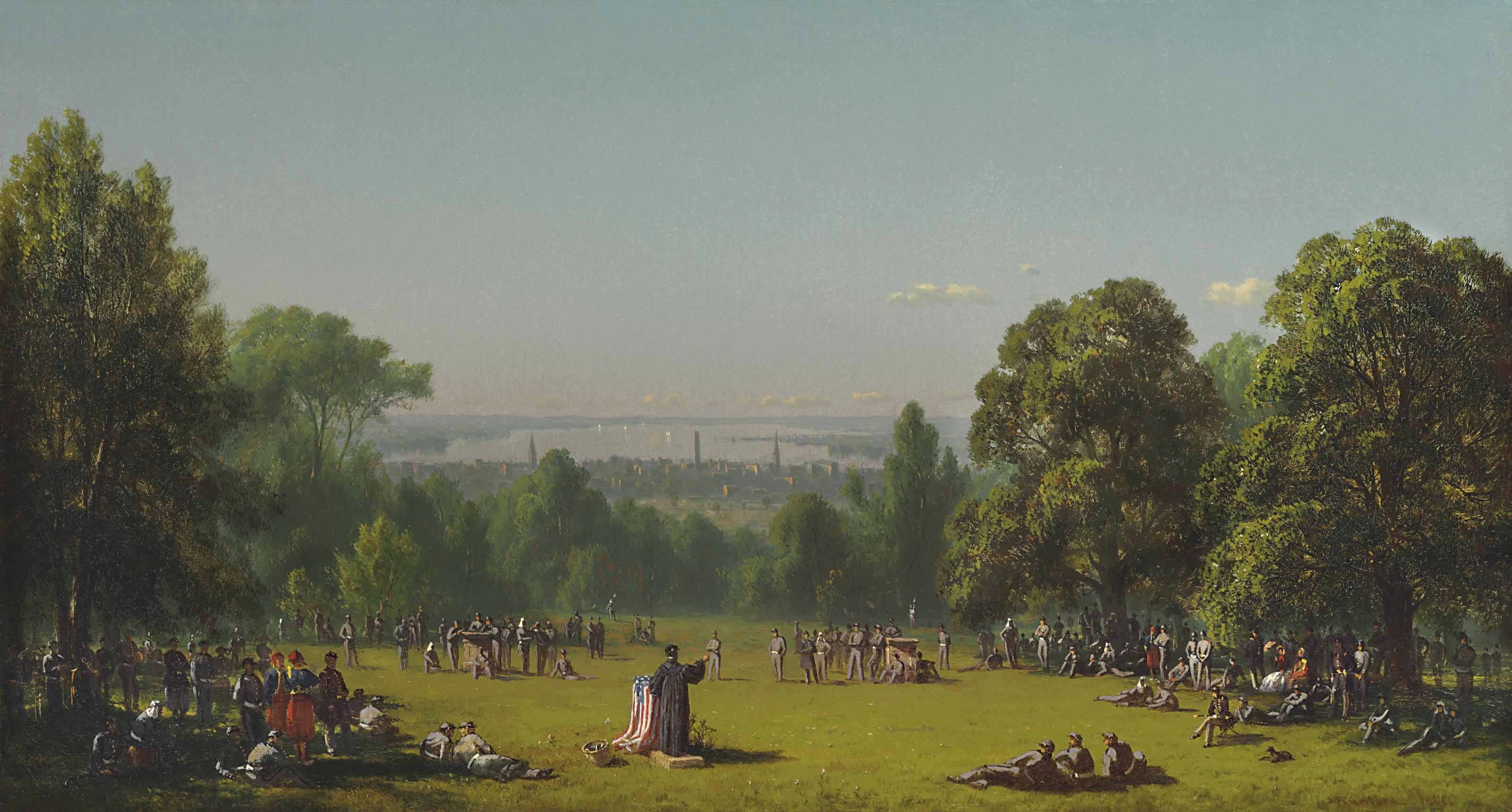 Dimanche matin au camp du septième régiment - Sanford Robinson Gifford