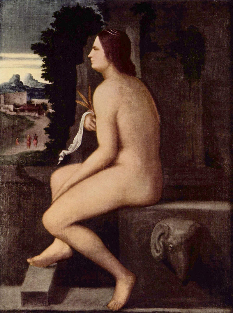 Ceres sentada à beira de uma fonte - Sebastiano del Piombo