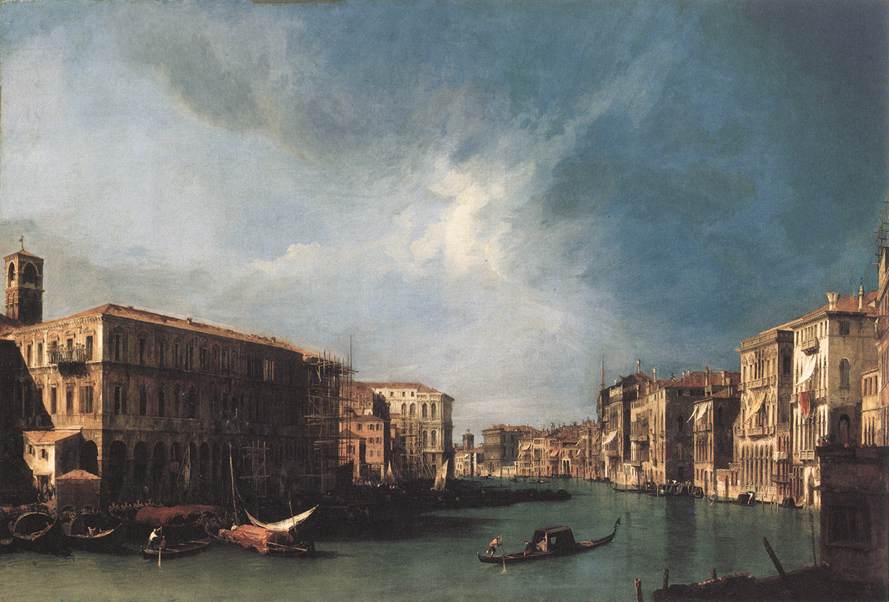 Le Grand Canal depuis le Rialto vers le Nord - Canaletto