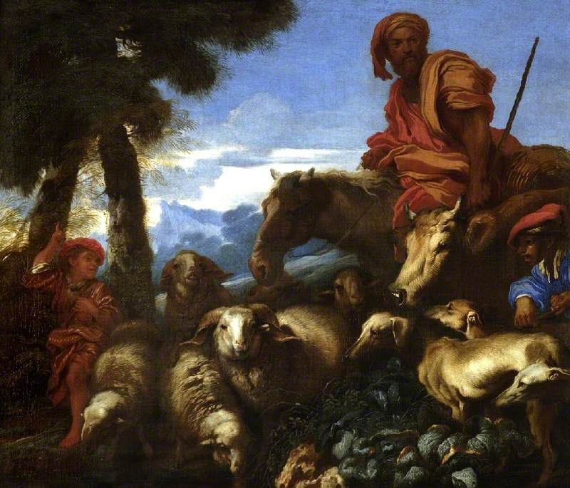 Abraham en route vers le pays de Canaan - Giovanni Benedetto Castiglione