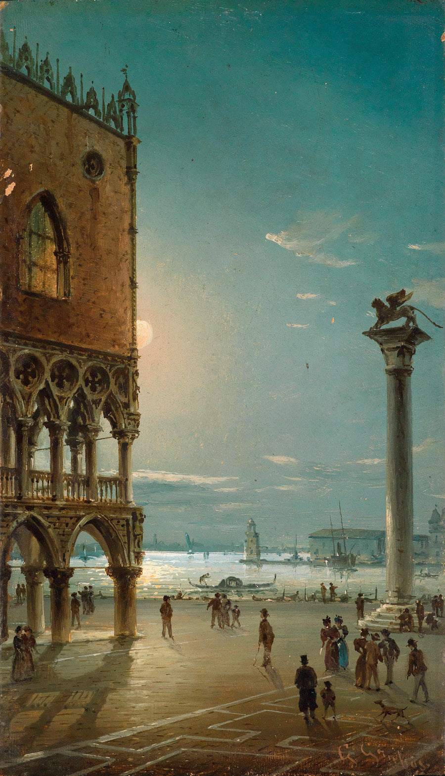 La place Saint-Marc au clair de lune de Giovanni Grubacs