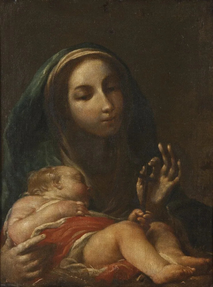 Vierge à l'Enfant - Giuseppe Maria Crespi image 1 tableau peint à l’huile sur toile
