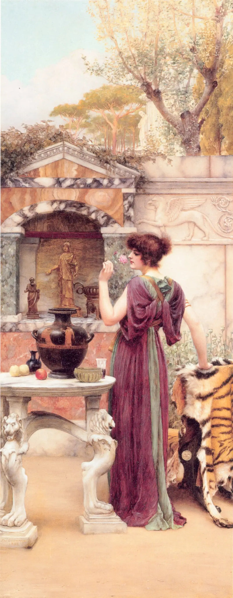No Jardim Santuário, Pompéia - John William Godward