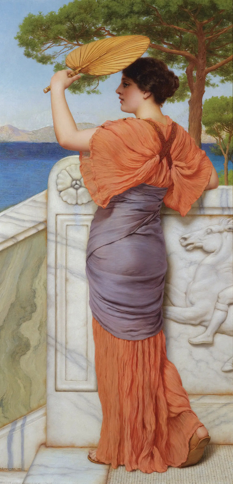 Na sacada - John William Godward