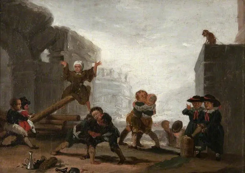 Meninos brincando no balanço - Francisco de Goya