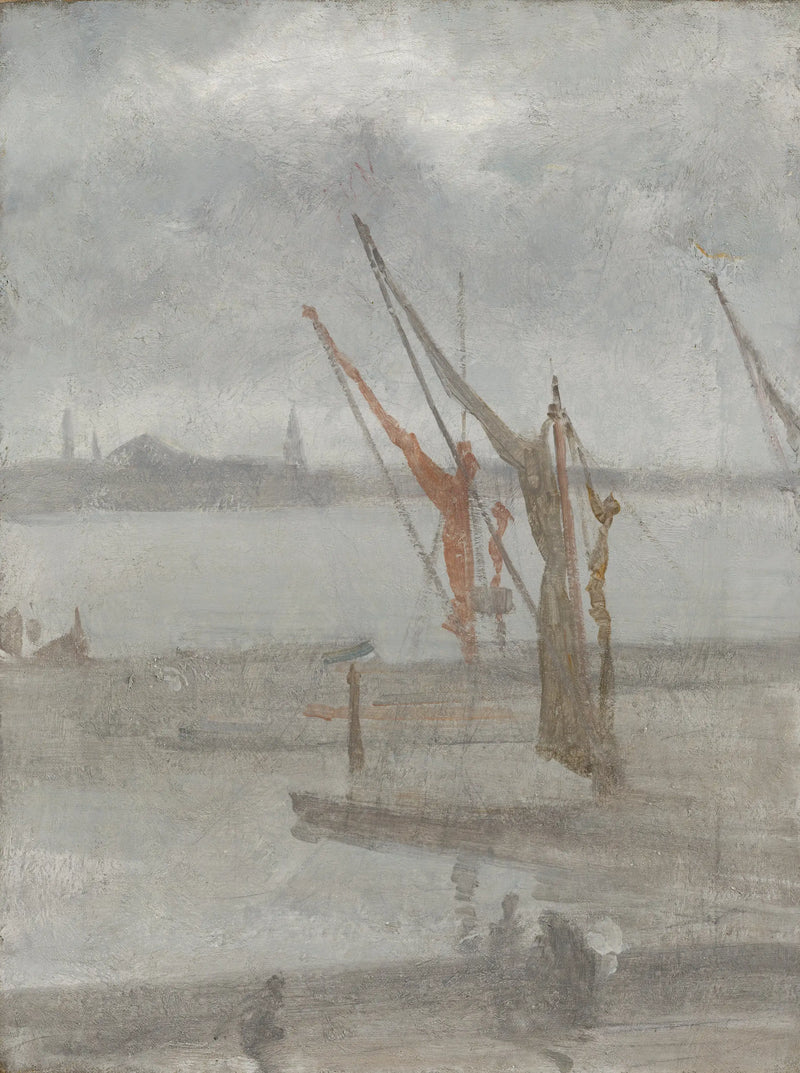 Cinza e prata: Chelsea Wharf - James Abbott McNeill Whistler