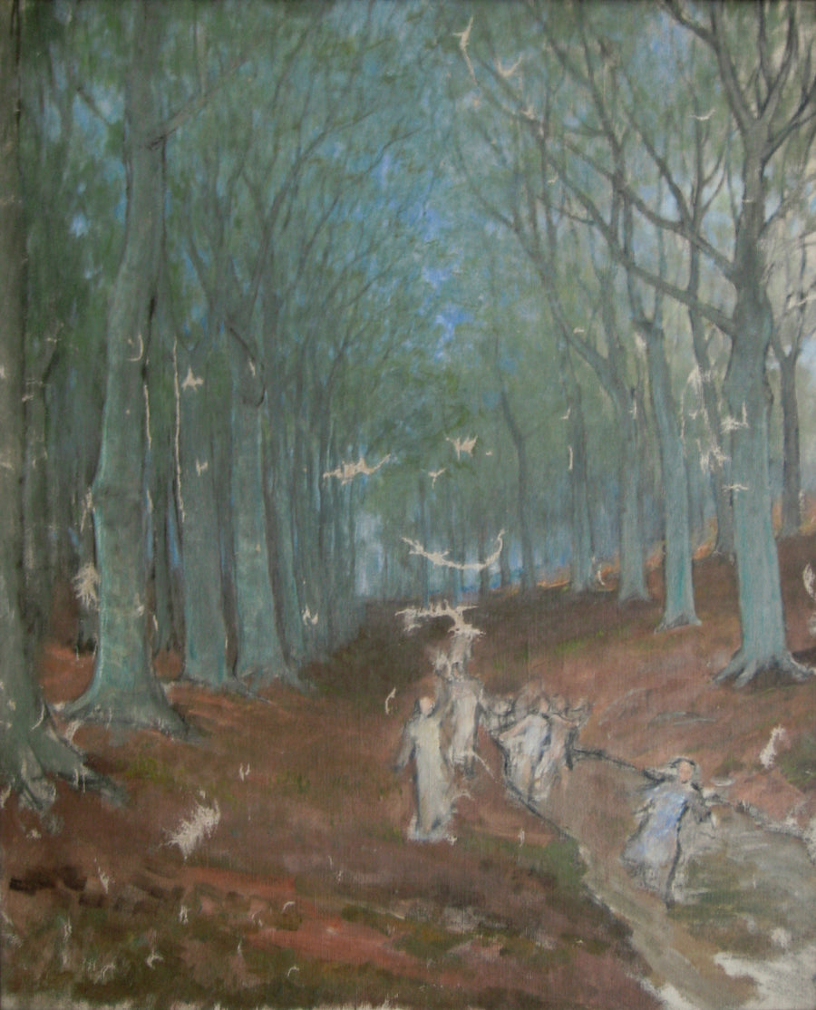Bosquet d’arbres — Félix Resurrección Hidalgo, vers 1900, huile sur toile