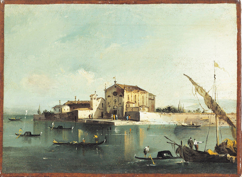 Vista da ilha de San Cristoforo di Murano - Francesco Guardi