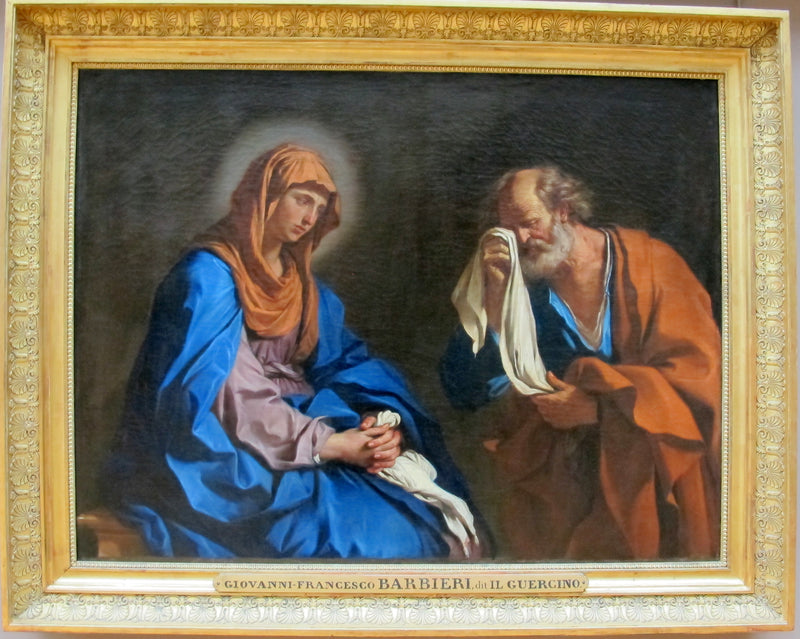 São Pedro chorando diante da Virgem - Guercino