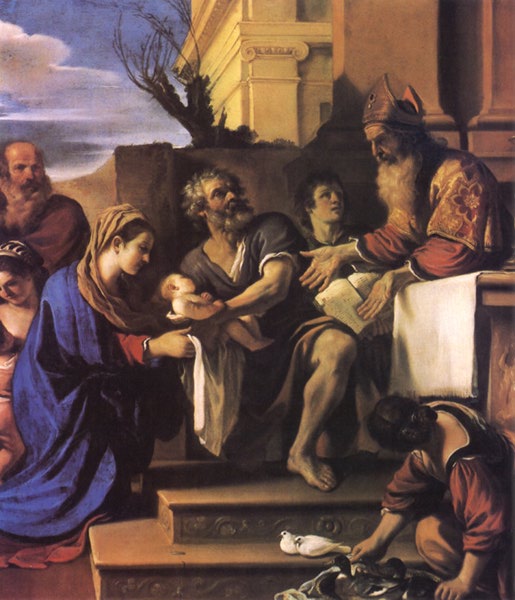 A Apresentação de Jesus no Templo - Guercino