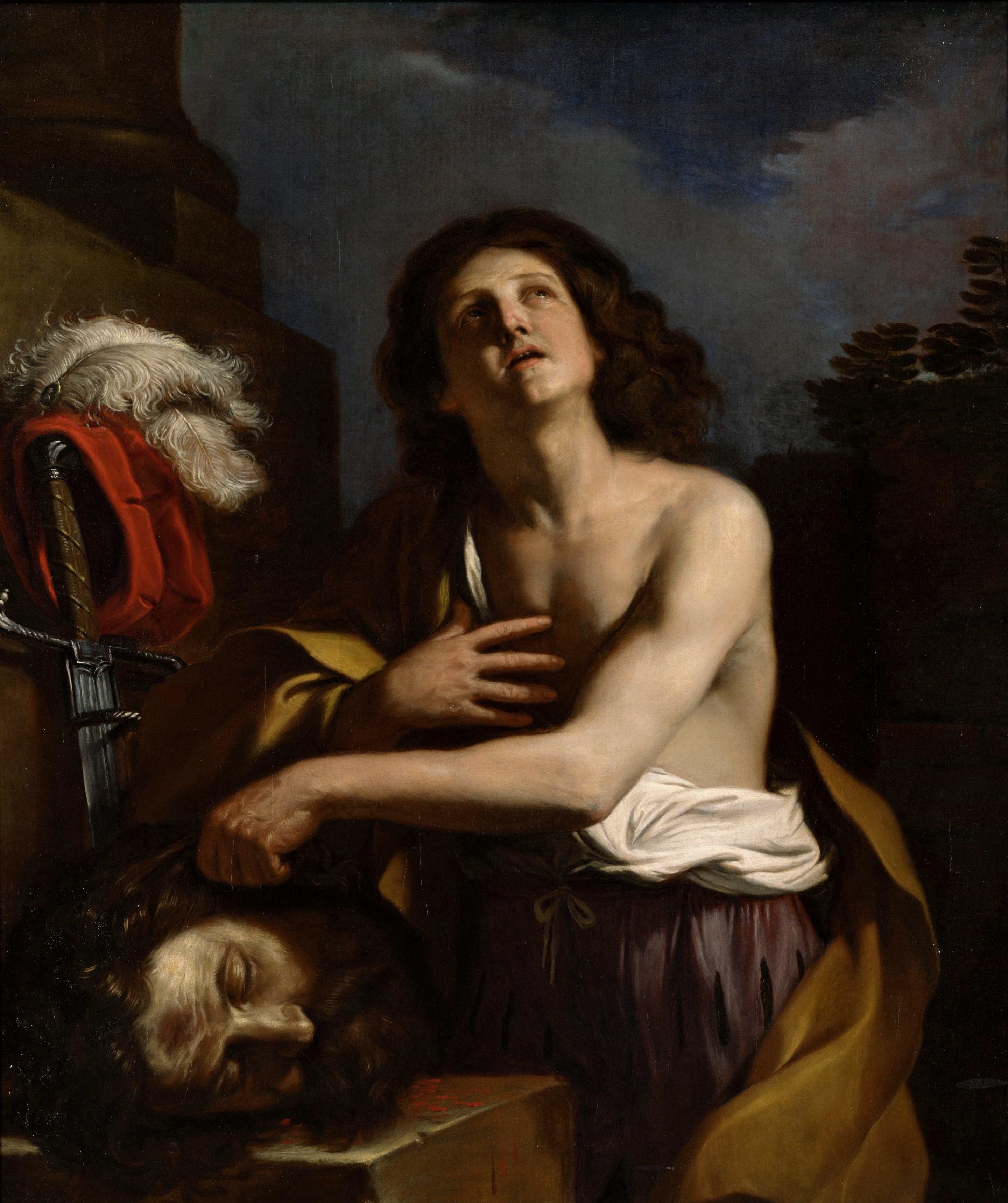 David avec la tête de Goliath - Guercino