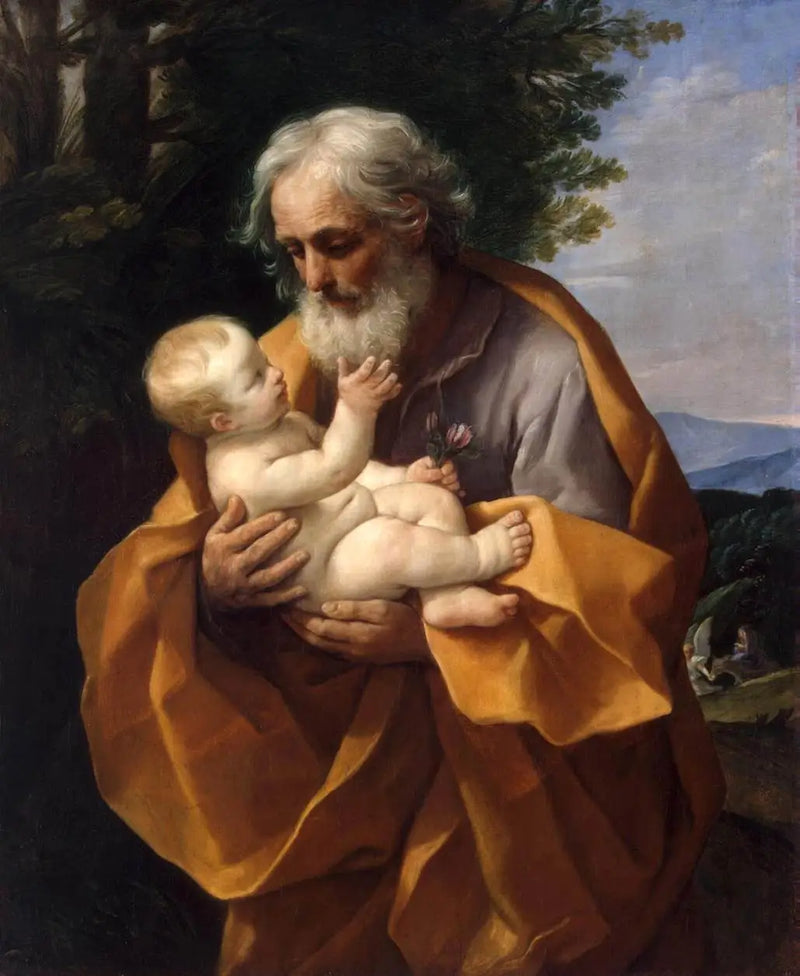 São José com o Menino Jesus nos braços - Guido Reni