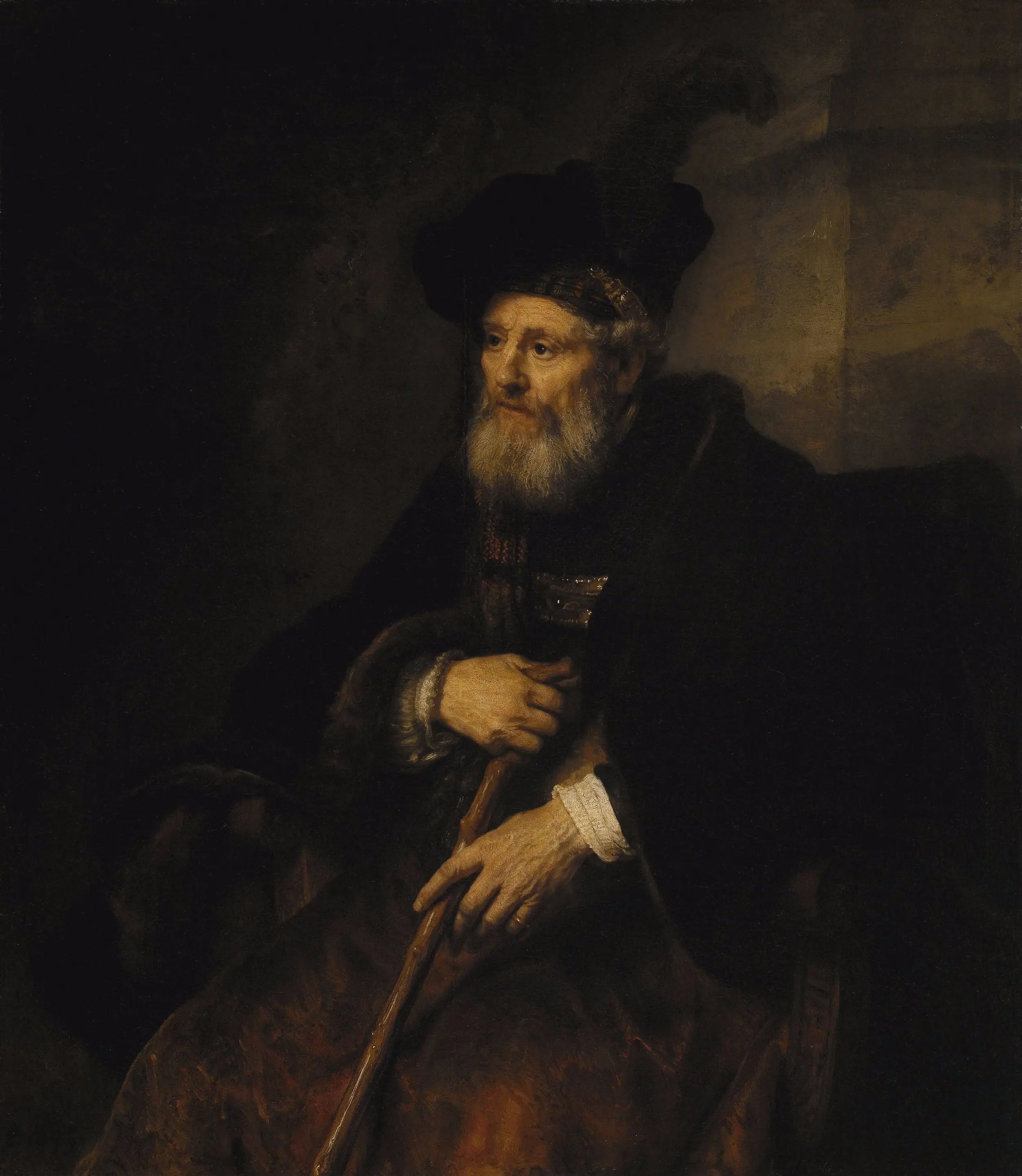 Reproduction du tableau « Portrait d'un homme âgé - Rembrandt » par Alpha Reproduction en peinture à l’huile
