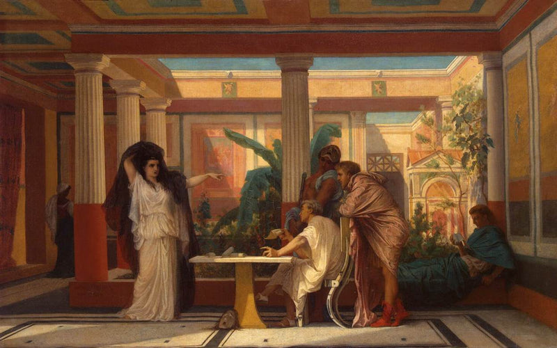 Répétition théâtrale dans la maison d'un poète de la Rome antique - Gustave Boulanger