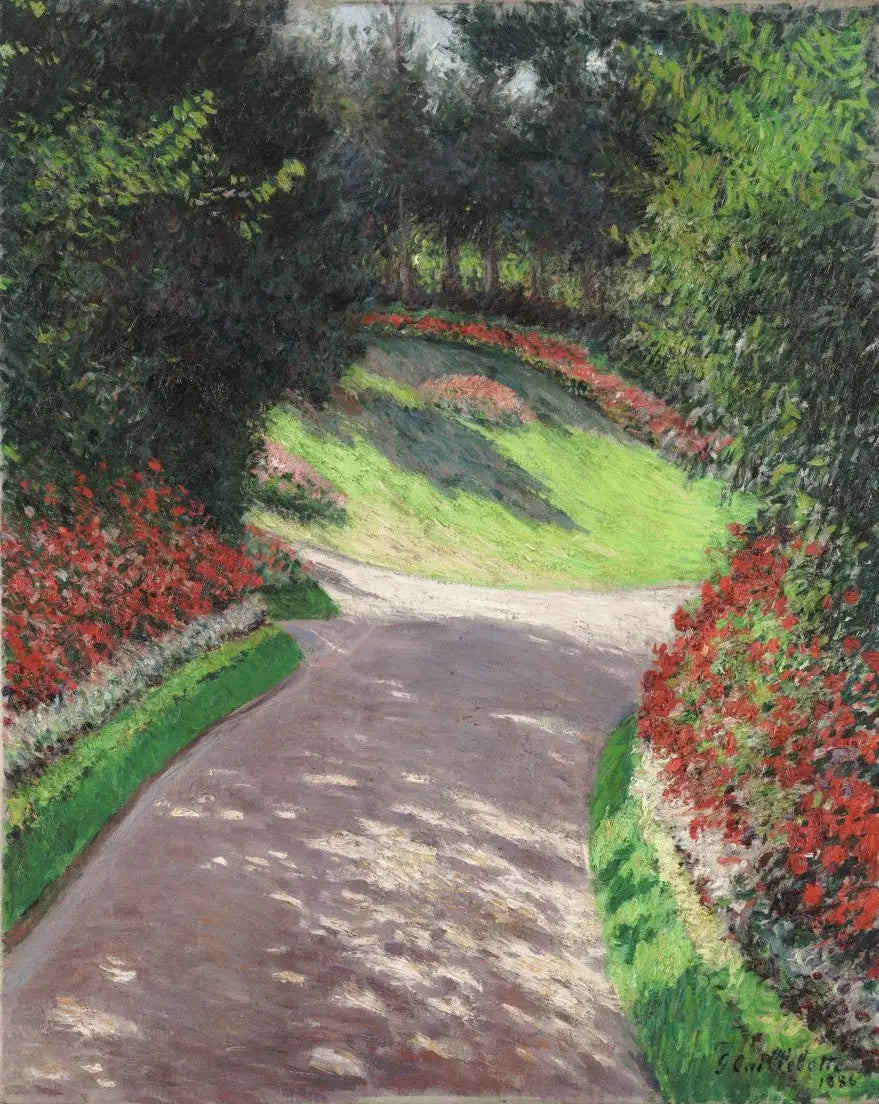 Reproduction du tableau « L'Allée du jardin - Gustave Caillebotte » par Alpha Reproduction en peinture à l’huile