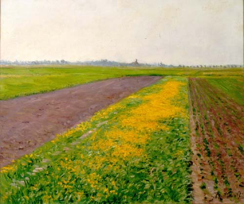 Reproduction du tableau « La plaine de Gennevilliers - Gustave Caillebotte » par Alpha Reproduction en peinture à l’huile