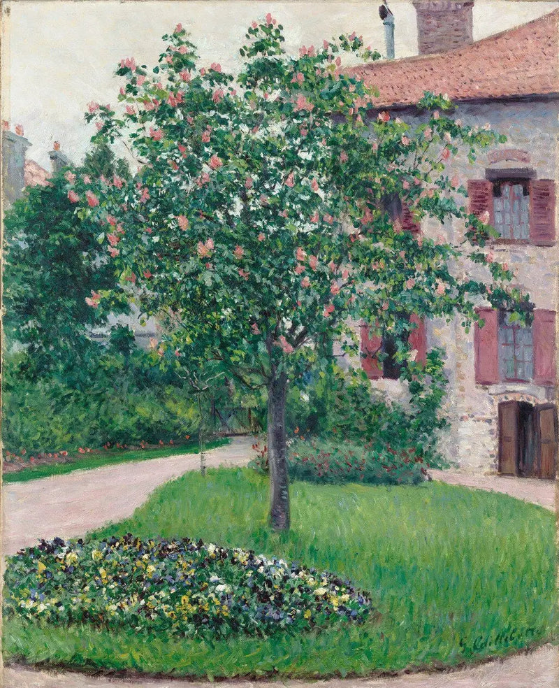 Árvore em flores - Gustave Caillebotte