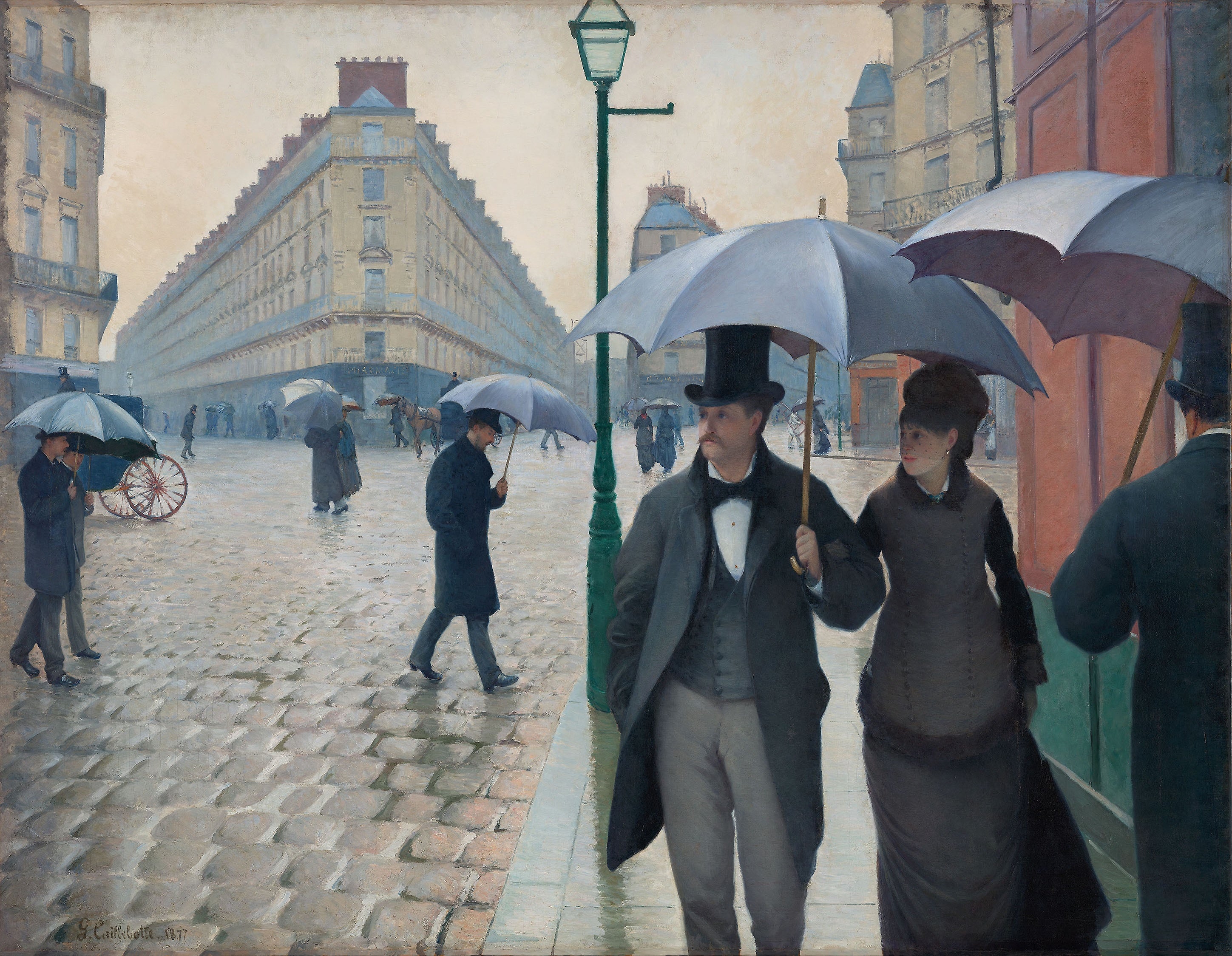 Reproduction du tableau « Rue de Paris, temps de pluie - Gustave Caillebotte » par Alpha Reproduction en peinture à l’huile