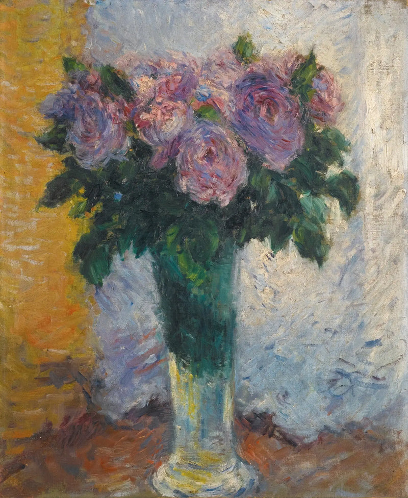 Rosas em um vaso - Gustave Caillebotte