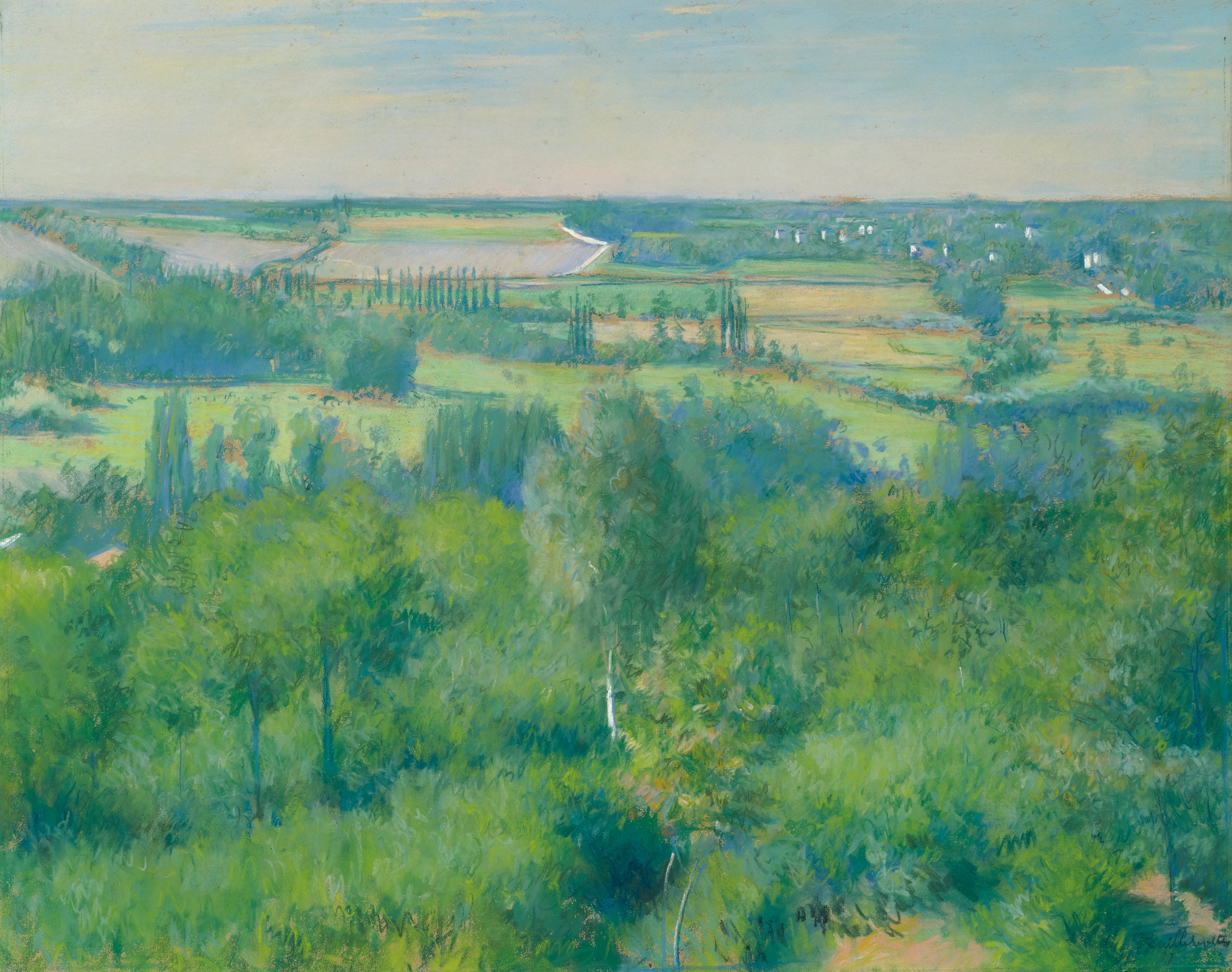 Reproduction du tableau « Vallée de l'Yerres - Gustave Caillebotte » par Alpha Reproduction en peinture à l’huile