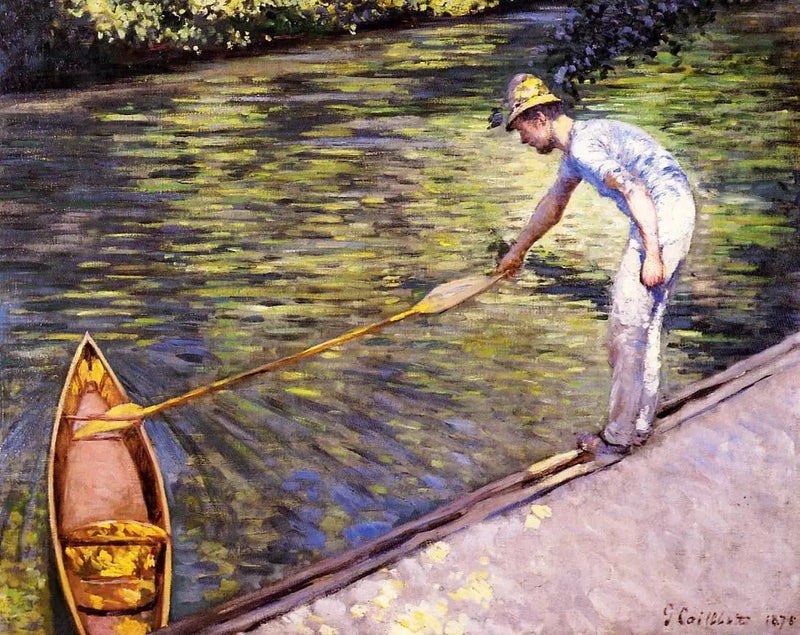 Canô de remo no périssoire - Gustave Caillebotte