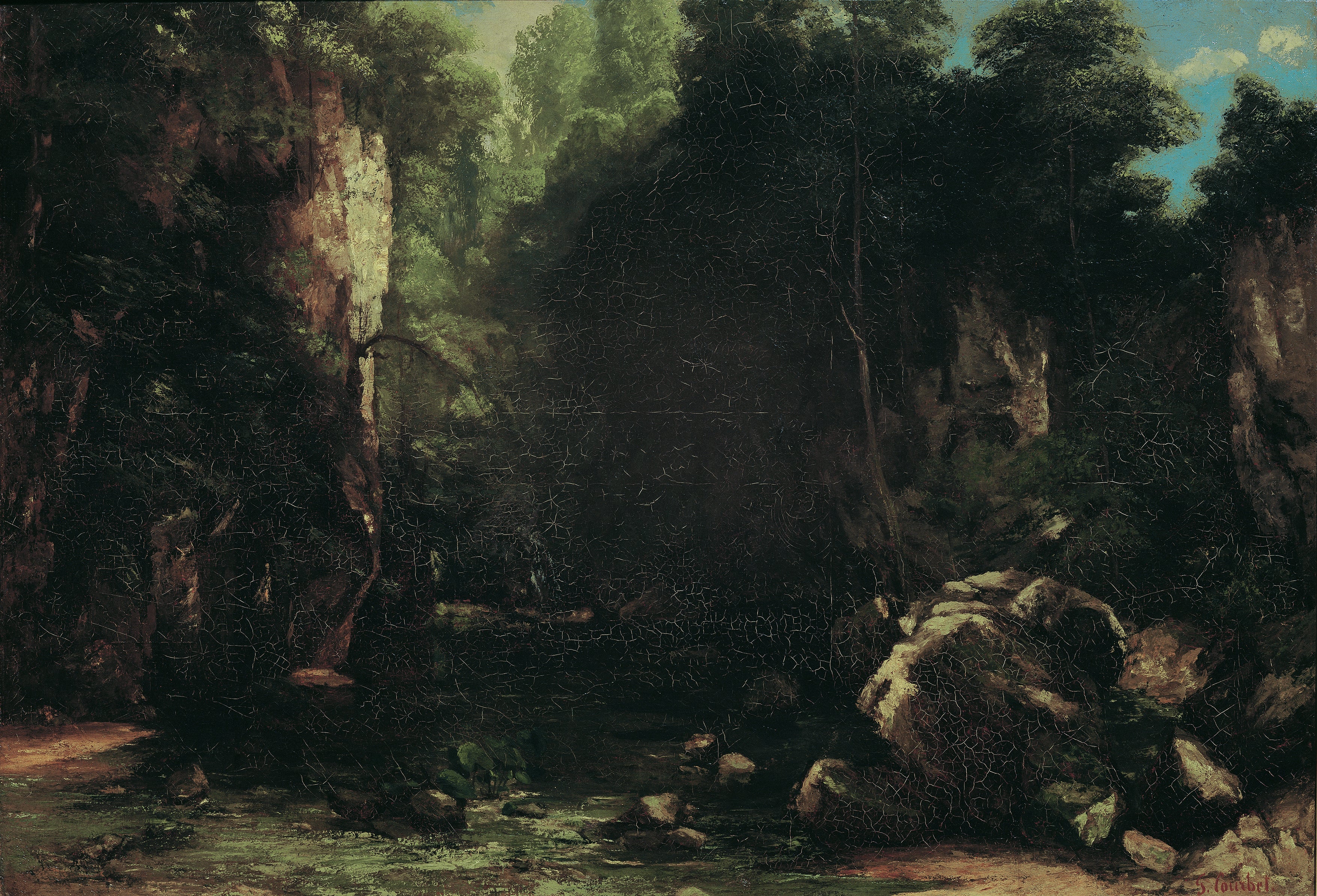 Le ruisseau ombragé - Gustave Courbet