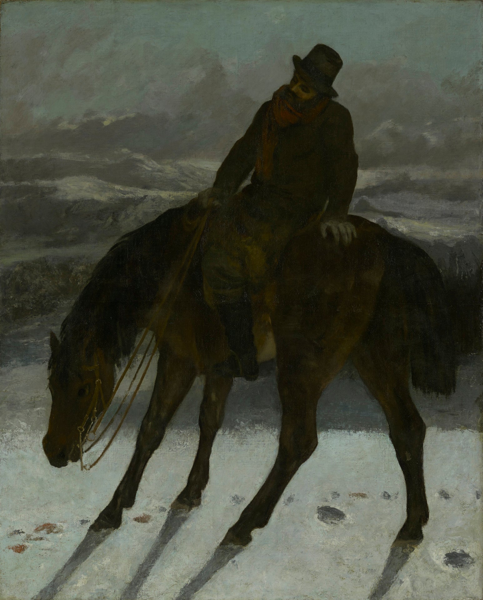Chasseur à cheval rétrouvant la piste - Gustave Courbet