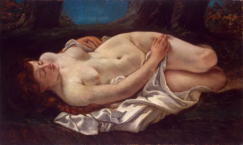 Mulher deitada - Gustave Courbet