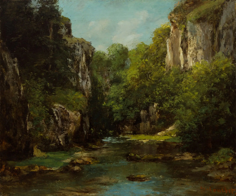 O rio dos poços negros - Gustave Courbet
