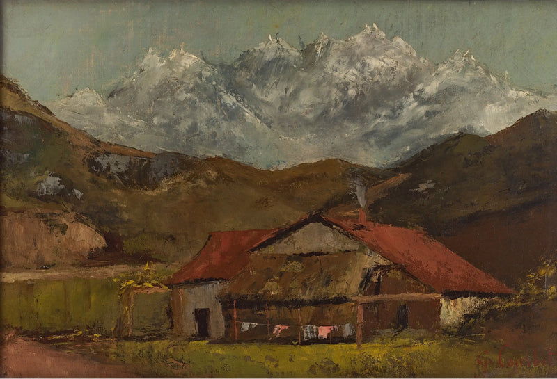 Uma cabana na montanha - Gustave Courbet