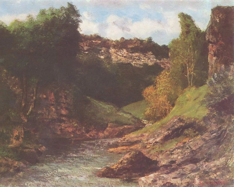 Próximo a Ornans, paisagem rochosa - Gustave Courbet