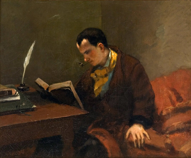 Retrato de Charles Baudelaire - Gustave Courbet