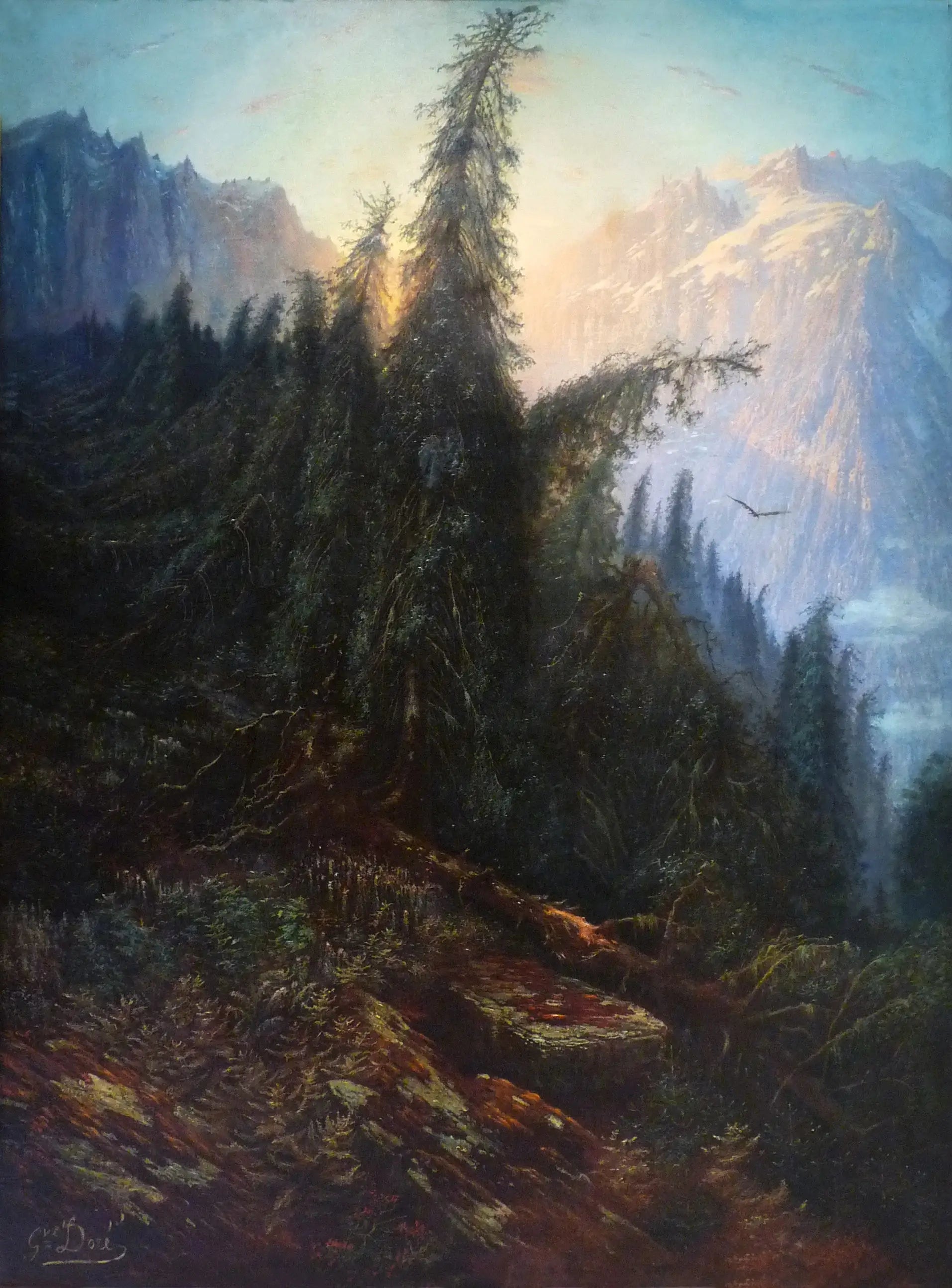 Paysage de montagne - Gustave Doré - Alpha Reproduction