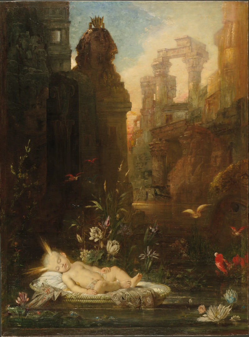 Moisés exposto no Nilo - Gustave Moreau