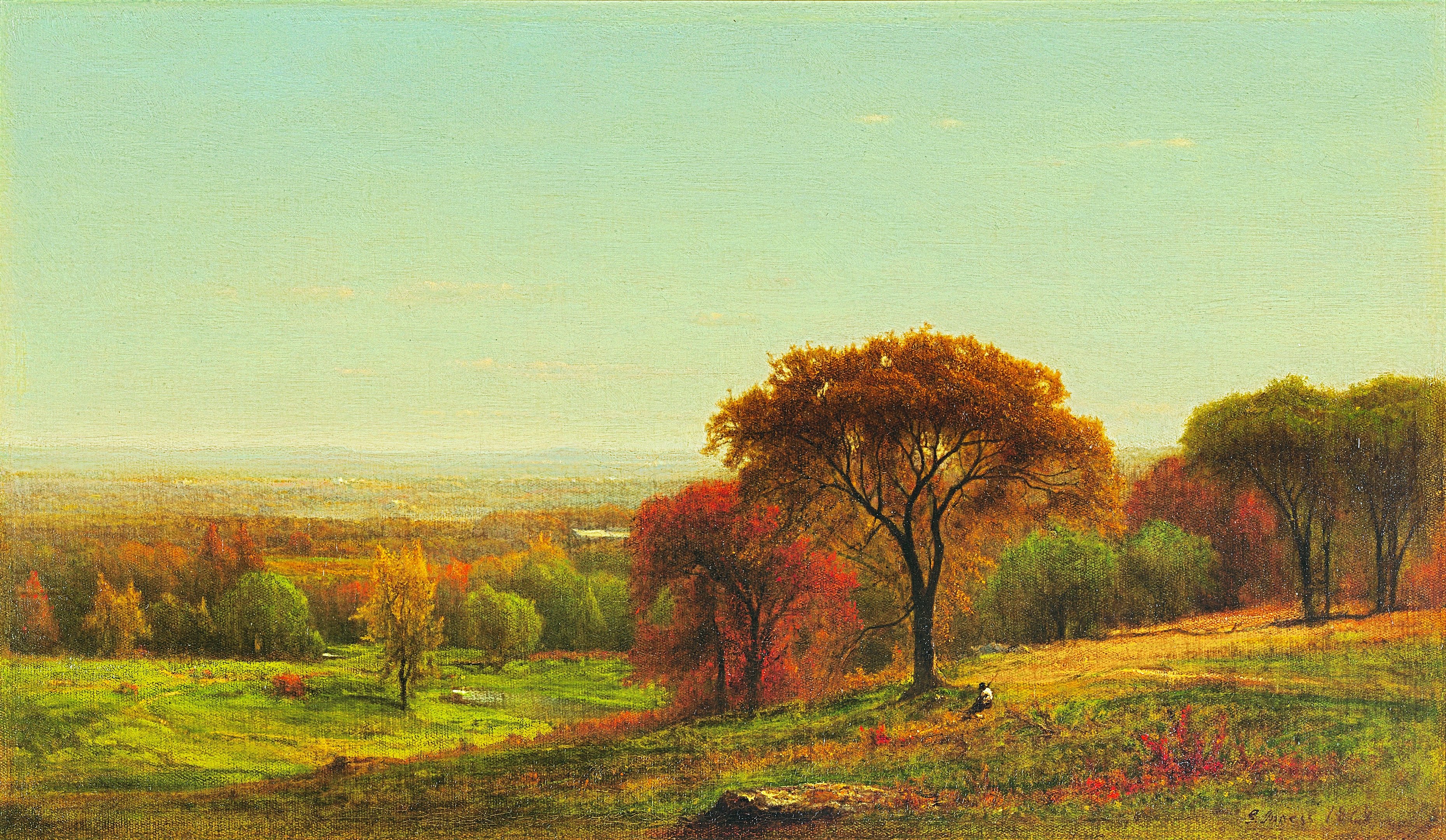 De l'autre côté de la vallée de l'Hudson, dans les contreforts des Catskills - George Inness