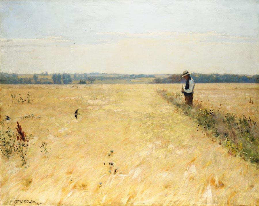 Dans le champ de maïs. - H. A. Brendekilde