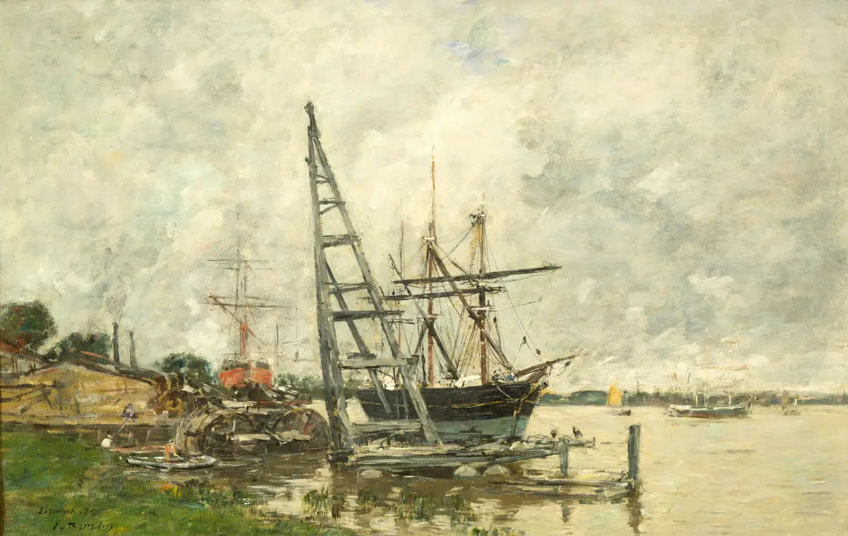 Reproduction du tableau « Havre de Lormont - Eugène Boudin » par Alpha Reproduction en peinture à l’huile